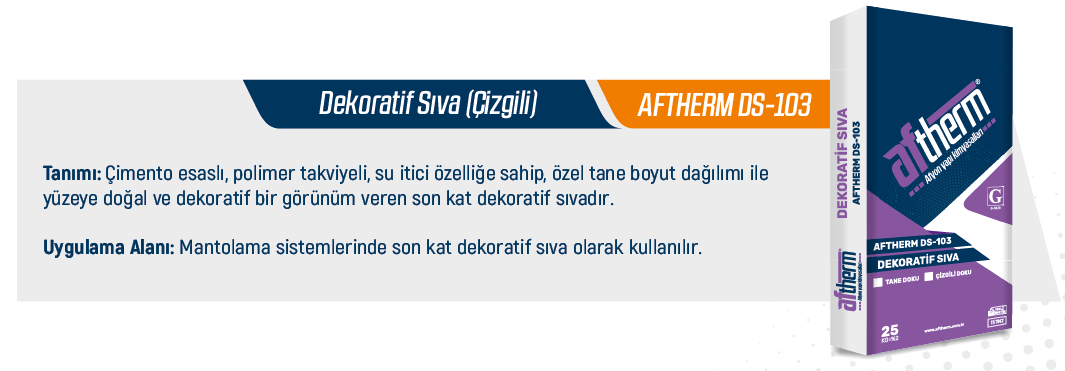 Dekoratif Sıva Çizgili - Aftherm DS-103