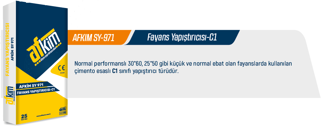 Fayans Yapıştırıcısı-C1 AFKIM SY-971