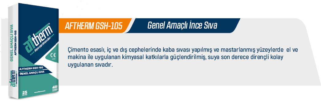 Genel Amaçlı İnce Sıva - AFTHERM GSH-105