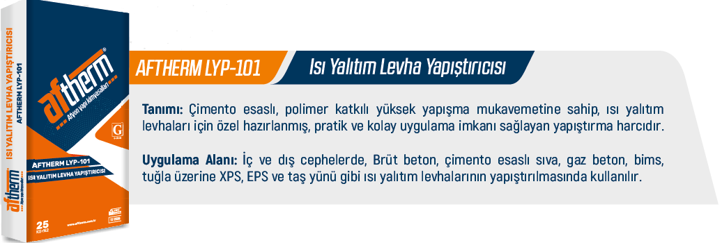 Isı Yalıtım Levha Yapıştırıcısı - Aftherm LYP-101
