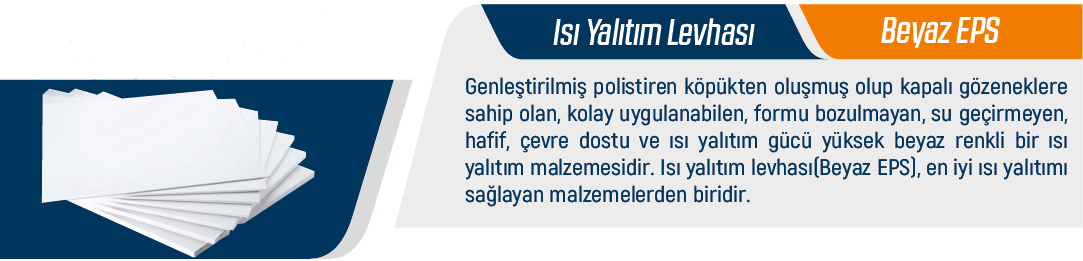 Isı Yalıtım Levhası - Beyaz EPS