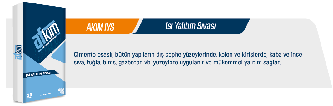 Isı Yalıtım Sıvası - AKİM IYS